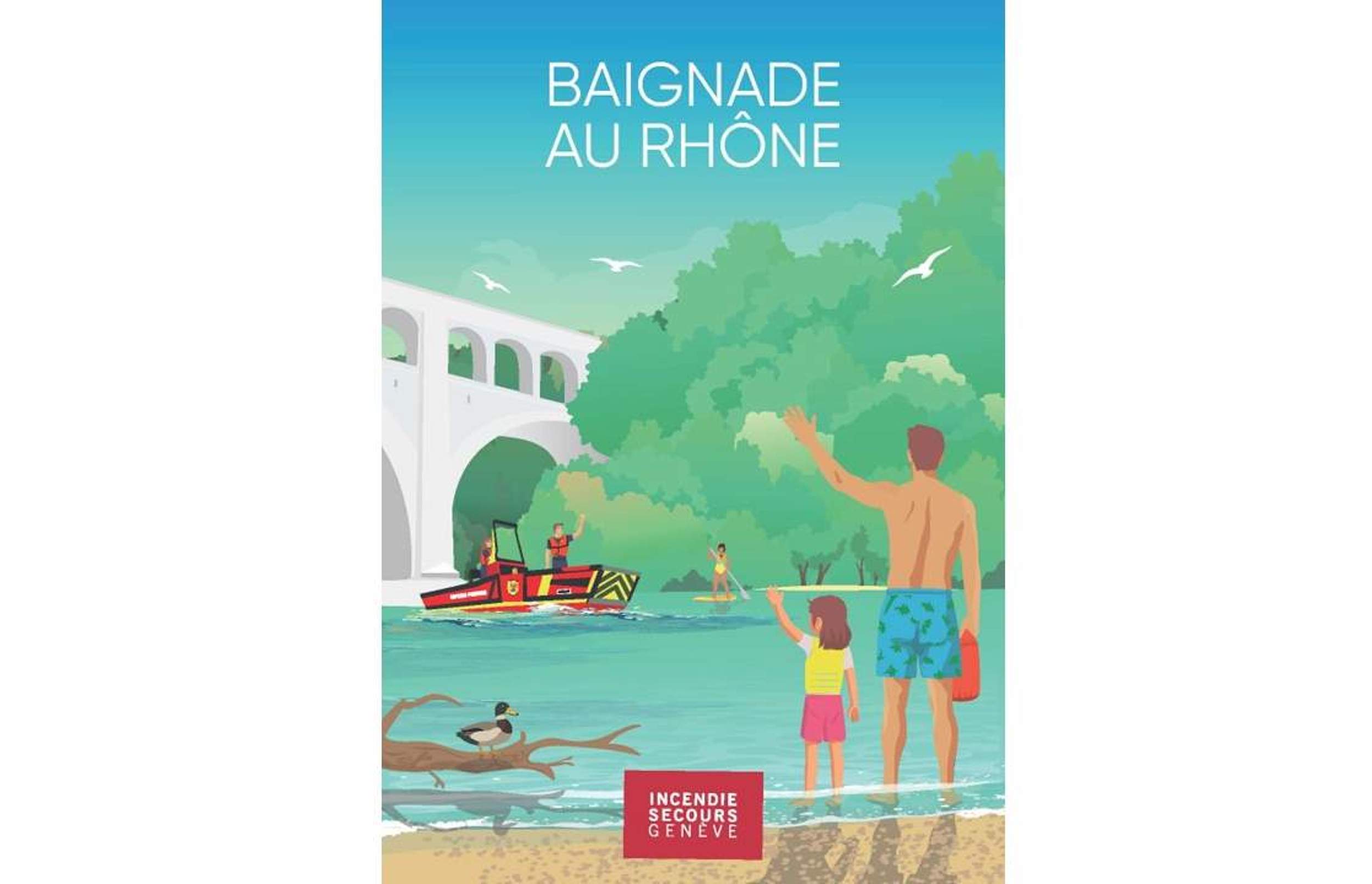 Baignade au Rhône